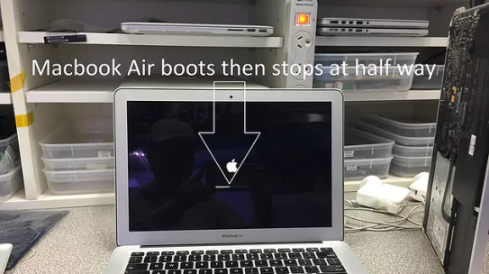 How to repair MacBook Air 13” A1466 boots to OS and then stops in halfway issue?