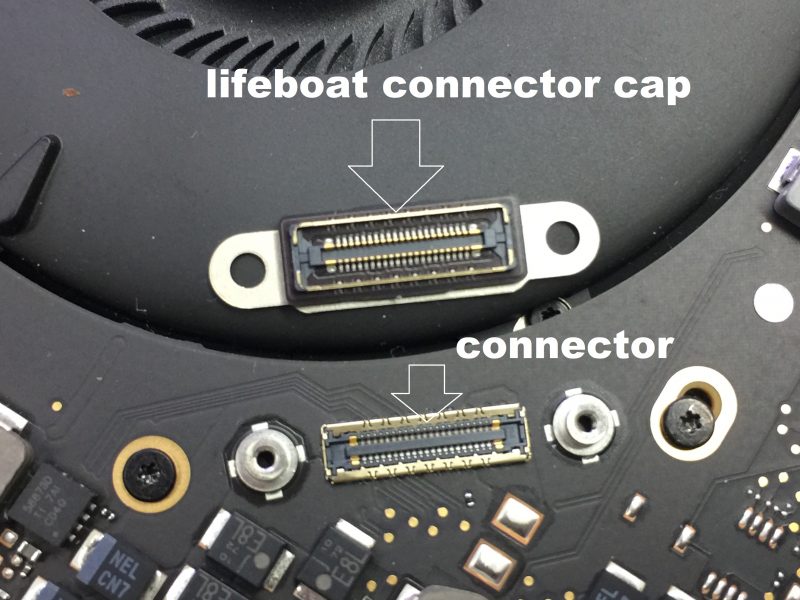 mac question mark folder - lifeboat connector cap removed