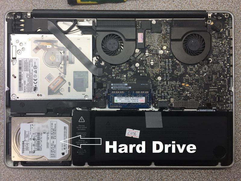 SATA hard drive in MacBook Pro